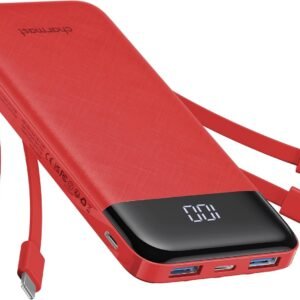 charmast พาวเวอร์แบงก์และอุปกรณ์ชาร์จ 4 10000mAh 6