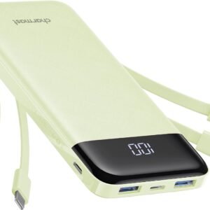 charmast พาวเวอร์แบงก์และอุปกรณ์ชาร์จ 4 10000mAh 6