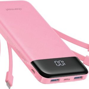 charmast พาวเวอร์แบงก์และอุปกรณ์ชาร์จ 4 10000mAh 6