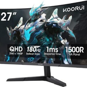 KOORUI จอภาพและดิสเพลย์ 27 QHD 2560 1440 180Hz 90