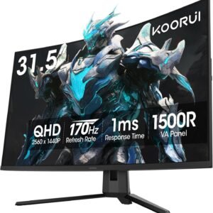 KOORUI จอภาพและดิสเพลย์ 32 QHD 170Hz 2560 1440 90