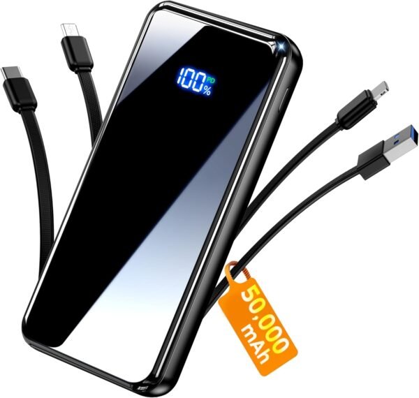 YILANS พาวเวอร์แบงก์และอุปกรณ์ชาร์จ 50000mAh 4 22.5W 6