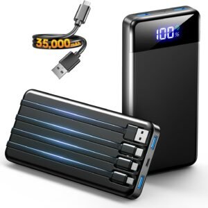 SABANI พาวเวอร์แบงก์และอุปกรณ์ชาร์จ 35000mAh 4 22.5W