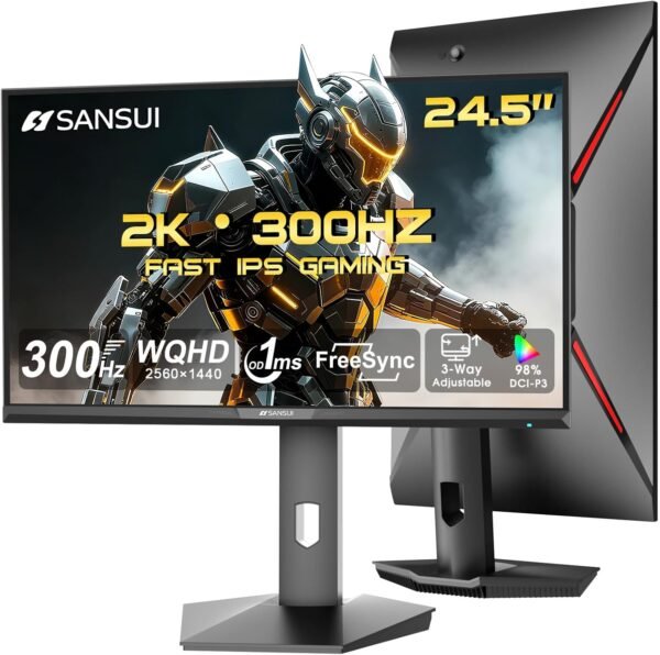 SANSUI จอภาพและดิสเพลย์ 24.5 QHD 300Hz 240Hz 2 HDMI
