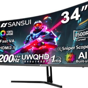 SANSUI จอภาพและดิสเพลย์ 34 3440 200Hz 8211 130 97