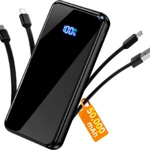 YILANS พาวเวอร์แบงก์และอุปกรณ์ชาร์จ 50000mAh 22.5W 4 6