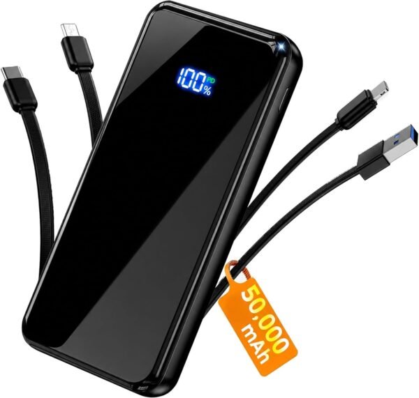 YILANS พาวเวอร์แบงก์และอุปกรณ์ชาร์จ 50000mAh 22.5W 4 6